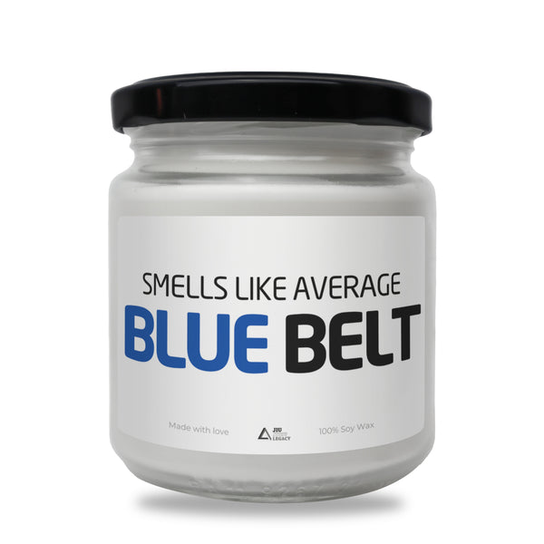 Smells like average Blue Belt Scented Soy Candle
