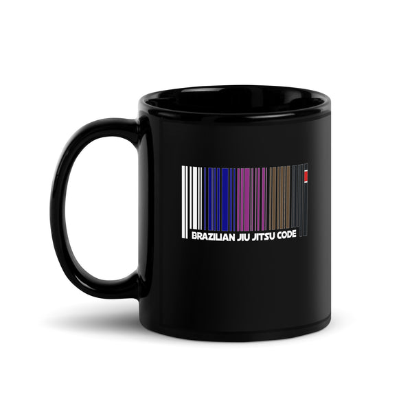 Brazilian Jiu Jitsu Code Black Glossy Mug