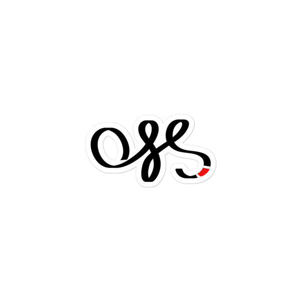 Oss Black Belt Bubble-free stickers