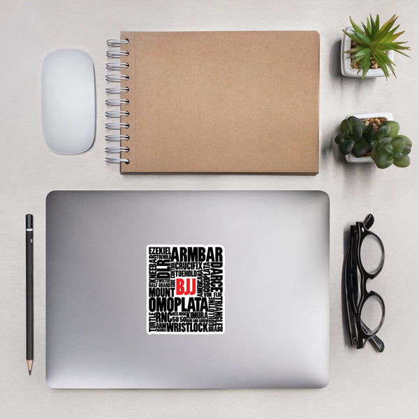 BJJ Words Bubble-Free Stickers