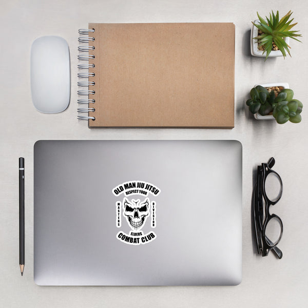 Old Man Jiu Jitsu Bubble-free stickers