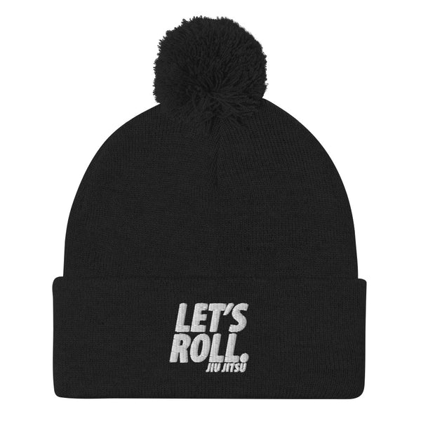 Lets Roll White Pom-Pom Beanie