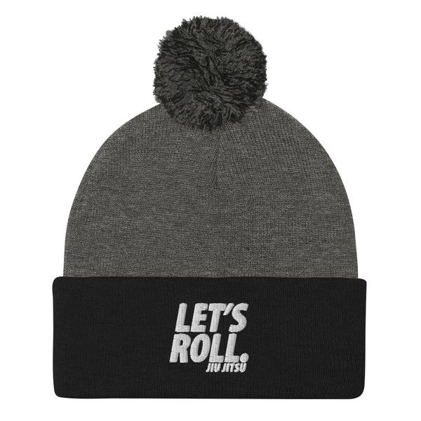 Lets Roll White Pom-Pom Beanie