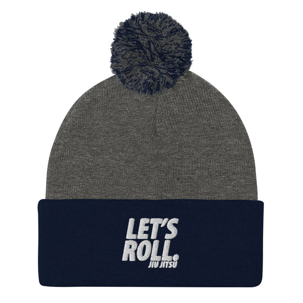 Lets Roll White Pom-Pom Beanie