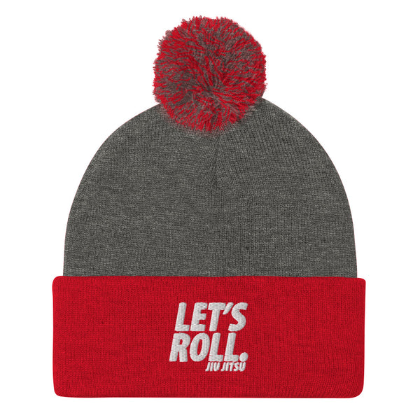 Lets Roll White Pom-Pom Beanie