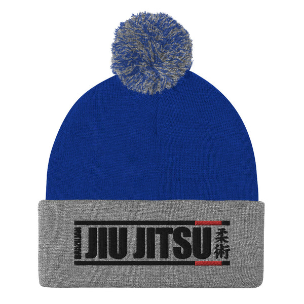 Jiu Jitsu Hieroglyphs Pom-Pom Beanie