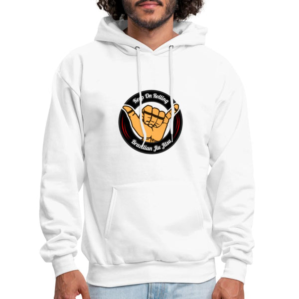 Keep On Rolling Black and Red Men's Hoodie - white