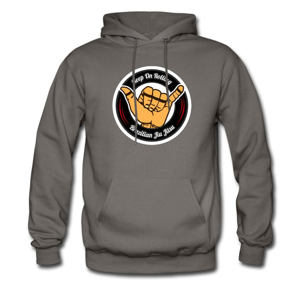 Keep On Rolling Black and Red Men's Hoodie - asphalt gray