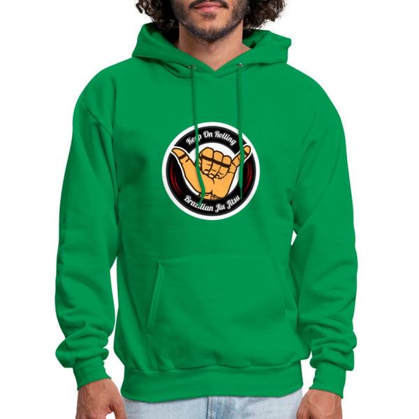 Keep On Rolling Black and Red Men's Hoodie - kelly green