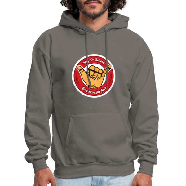 Keep On Rolling Red Men's Hoodie - asphalt gray