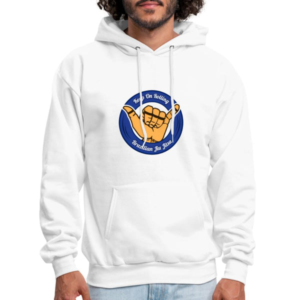 Keep On Rolling Blue Belt Men's Hoodie - white