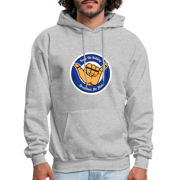 Keep On Rolling Blue Belt Men's Hoodie - heather gray