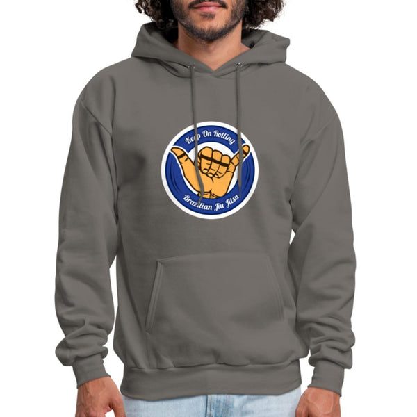 Keep On Rolling Blue Belt Men's Hoodie - asphalt gray