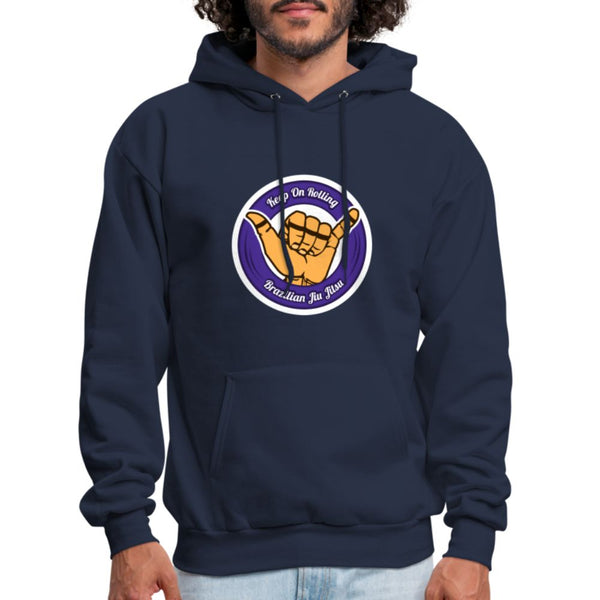Keep On Rolling Purple Men's Hoodie - navy