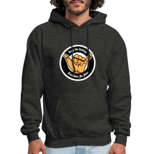 Keep On Rolling Black Men's Hoodie - charcoal grey