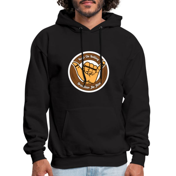 Keep On Rolling Brown Belt Men's Hoodie - black