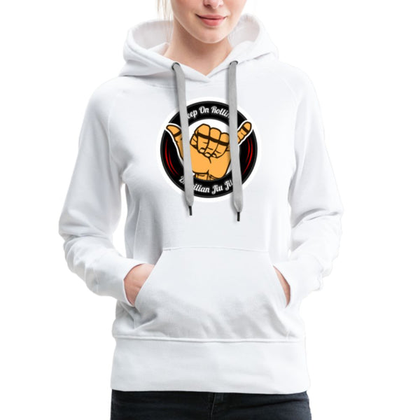 Keep On Rolling Black and Red Women's Hoodie - white