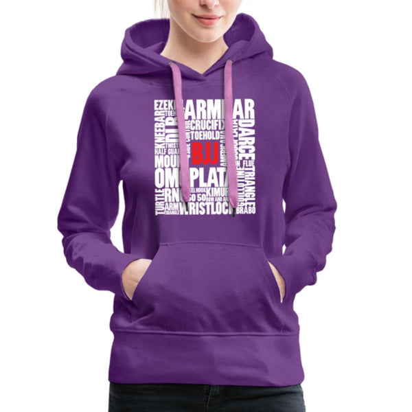 BJJ Words Women's Hoodie - purple