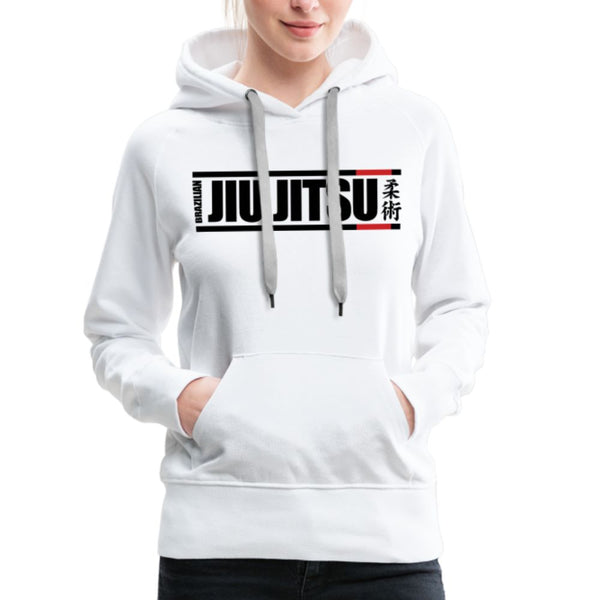 Brazilian Jiu JItsu hieroglyphics Women's Hoodie - white