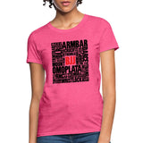 BJJ Words Women's T-Shirt - heather pink