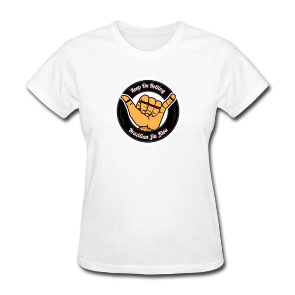 "Are you looking to update your BJJ apparel? Then this Keep On Rolling Black Women's T-Shirt is an awesome addition to your jiu jitsu apparel! Having clothing with Brazilian Jiu Jitsu designs is a lifestyle! That's why in our store you can find the coole - white