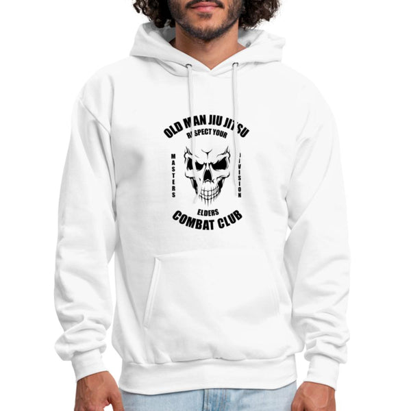 Old Man Jiu Jitsu Men's Hoodie - white