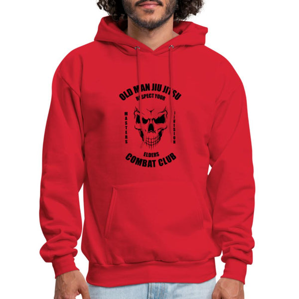 Old Man Jiu Jitsu Men's Hoodie - red