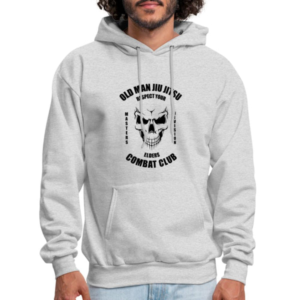 Old Man Jiu Jitsu Men's Hoodie - ash