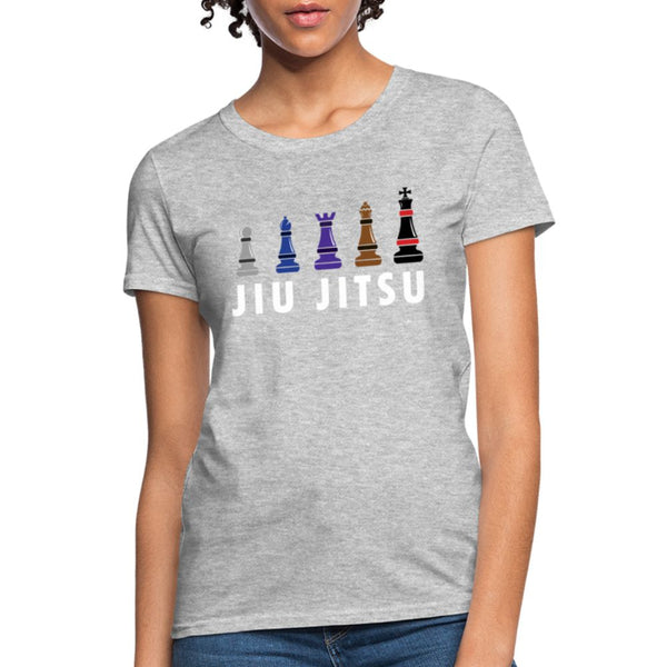 Chess Jiu Jitsu Women's T-Shirt - heather gray