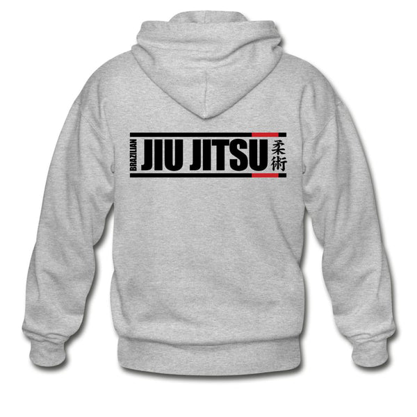 Brazilian Jiu JItsu hieroglyphics Zip Hoodie - heather gray