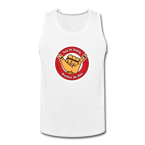 Keep On Rolling Red Men’s Tank Top - white