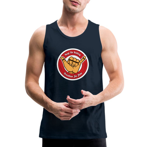 Keep On Rolling Red Men’s Tank Top - deep navy