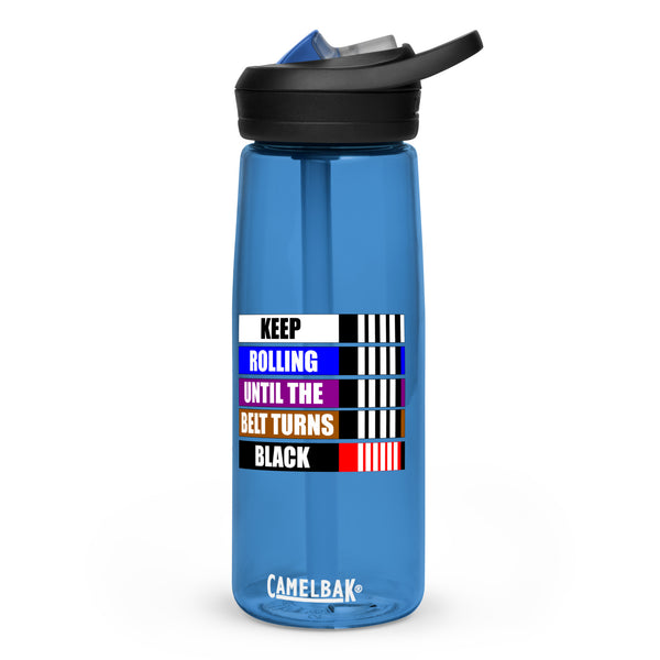 Keep Rolling until the belt turns Black 25 oz Water Bottle CamelBak Eddy+