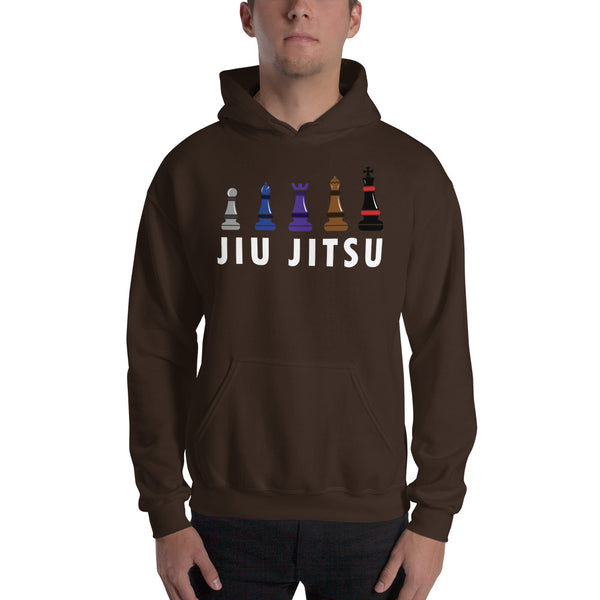 Jiu Jitsu Belt Colors Chess Theme Unisex Hoodie