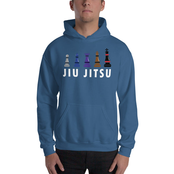 Jiu Jitsu Belt Colors Chess Theme Unisex Hoodie