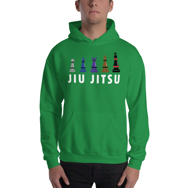 Jiu Jitsu Belt Colors Chess Theme Unisex Hoodie