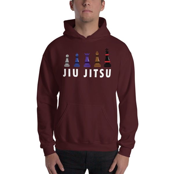 Jiu Jitsu Belt Colors Chess Theme Unisex Hoodie