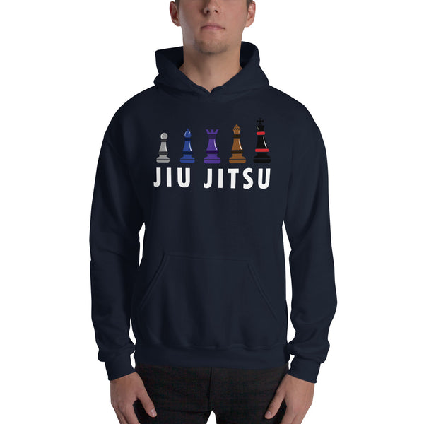 Jiu Jitsu Belt Colors Chess Theme Unisex Hoodie
