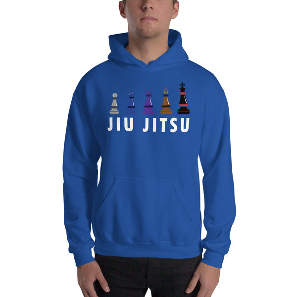 Jiu Jitsu Belt Colors Chess Theme Unisex Hoodie