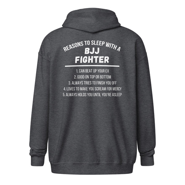 Reasons to Sleep With BJJ Fighter Unisex heavy blend zip hoodie