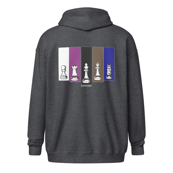 Brazilian Jiu Jitsu Human Chess Unisex Zip Hoodie