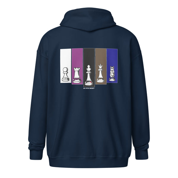 Brazilian Jiu Jitsu Human Chess Unisex Zip Hoodie