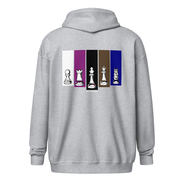 Brazilian Jiu Jitsu Human Chess Unisex Zip Hoodie