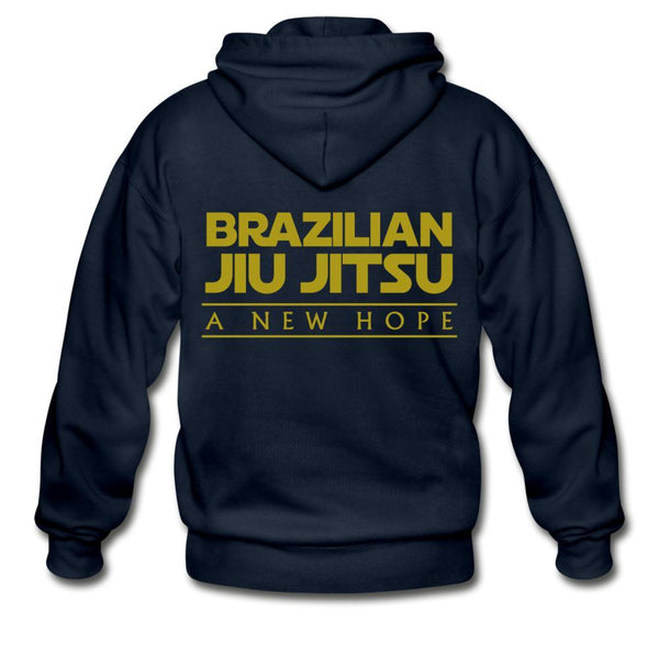 BJJ a new hope Zip Hoodie - navy
