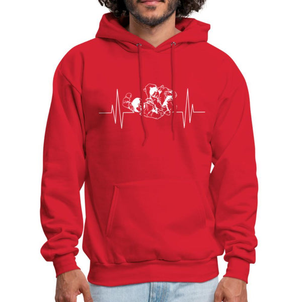 BJJ Pulse Men's Hoodie - red