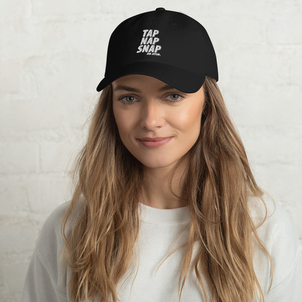 Tap Nap Snap White Classic Dad Hat