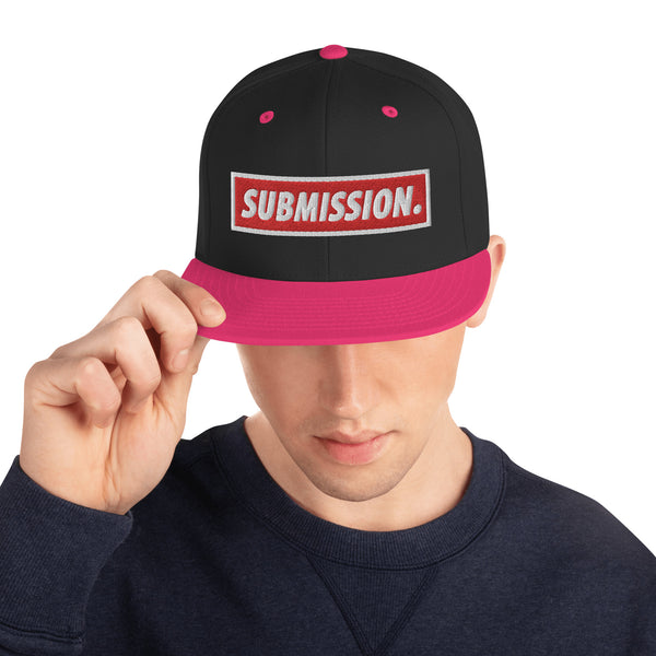 BJJ Text Submission Red Snapback Hat