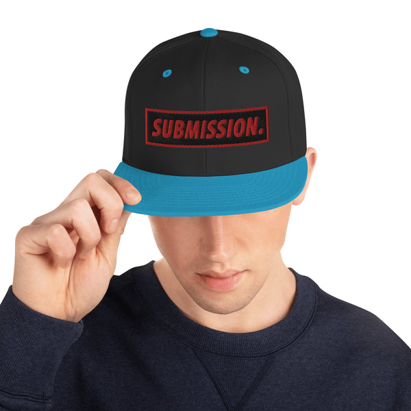 BJJ Text Submission Black Snapback Hat