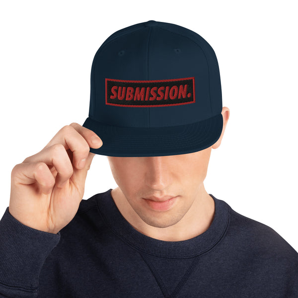 BJJ Text Submission Black Snapback Hat