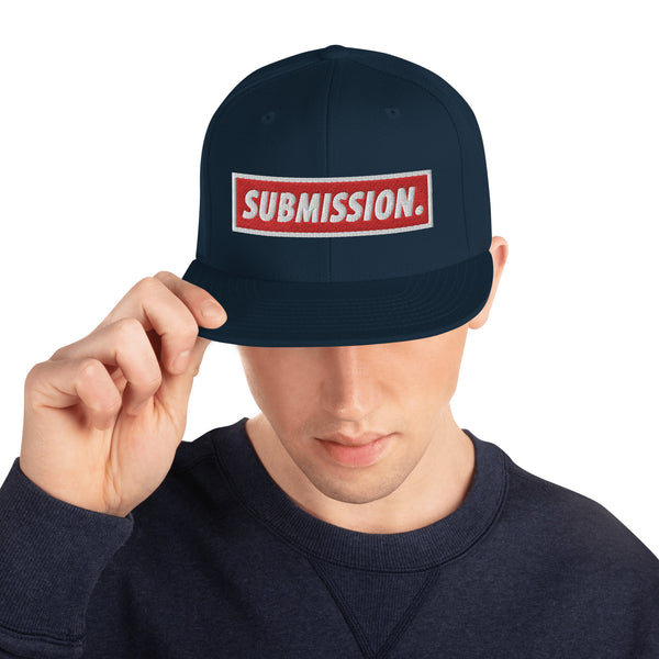 BJJ Text Submission Red Snapback Hat